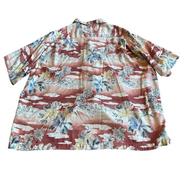 Tommy Bahama 100% Silk Tropical Print Button-Down Shirt Short Sleeve Size 2XL - Picture 7 of 12